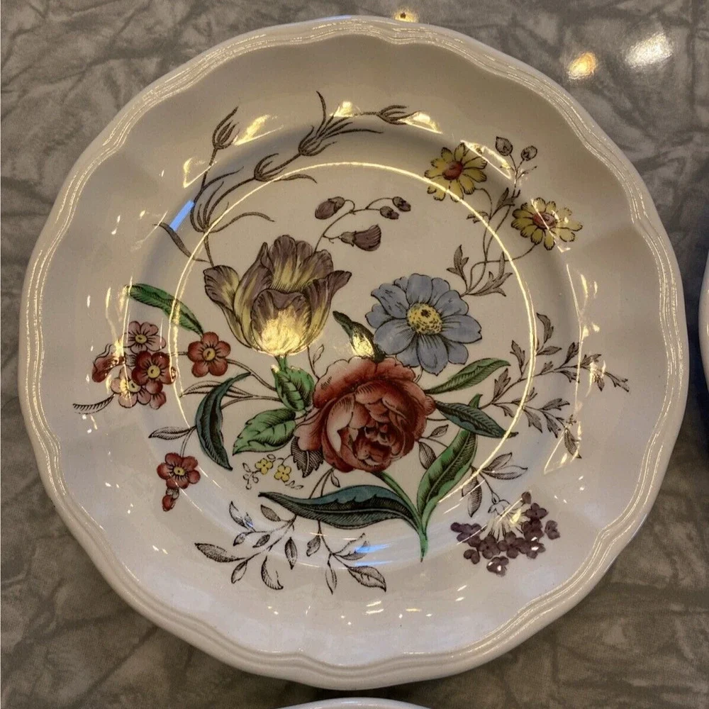 SPODE Copeland Great Britain GAINSBOROUGH Bread PLATES 6.75” Set of 4 Vintage